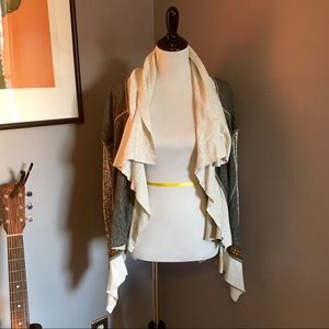 Anthro Scrapbook Originals Patchwork Open Cardigan